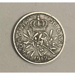 Monedă argint 50 bani 1912...